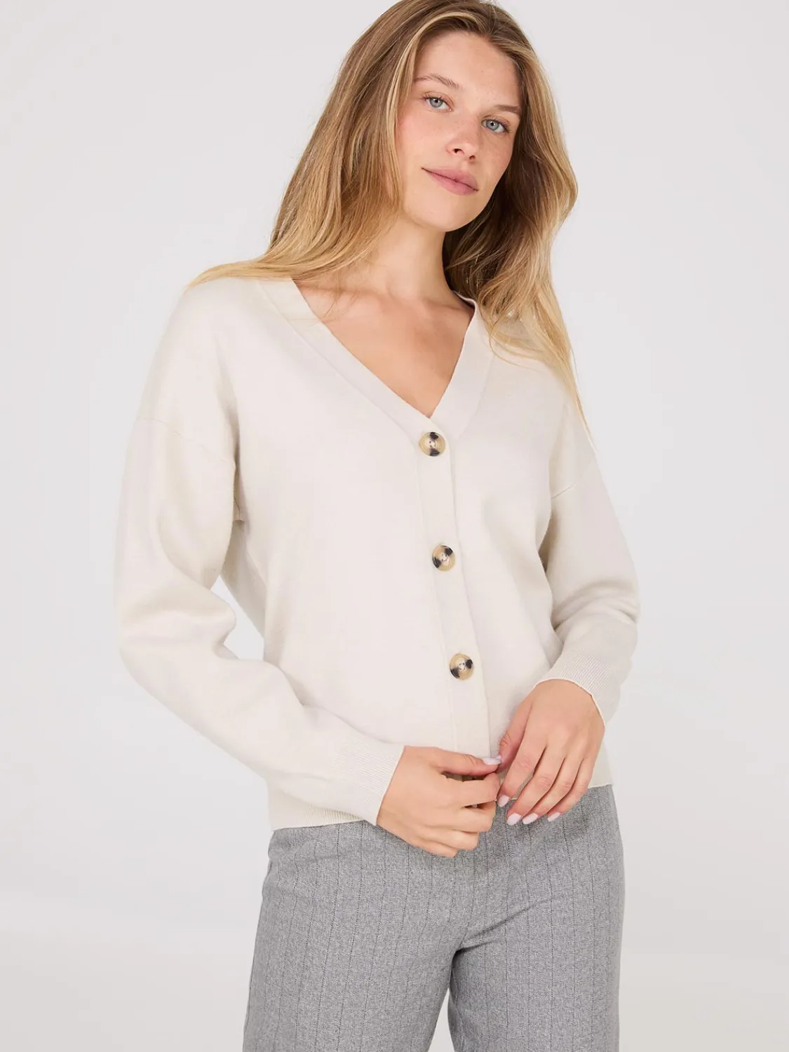 Suzy Shier Long Sleeve|Sweaters & Cardigans>V-Neck Knit Cardigan