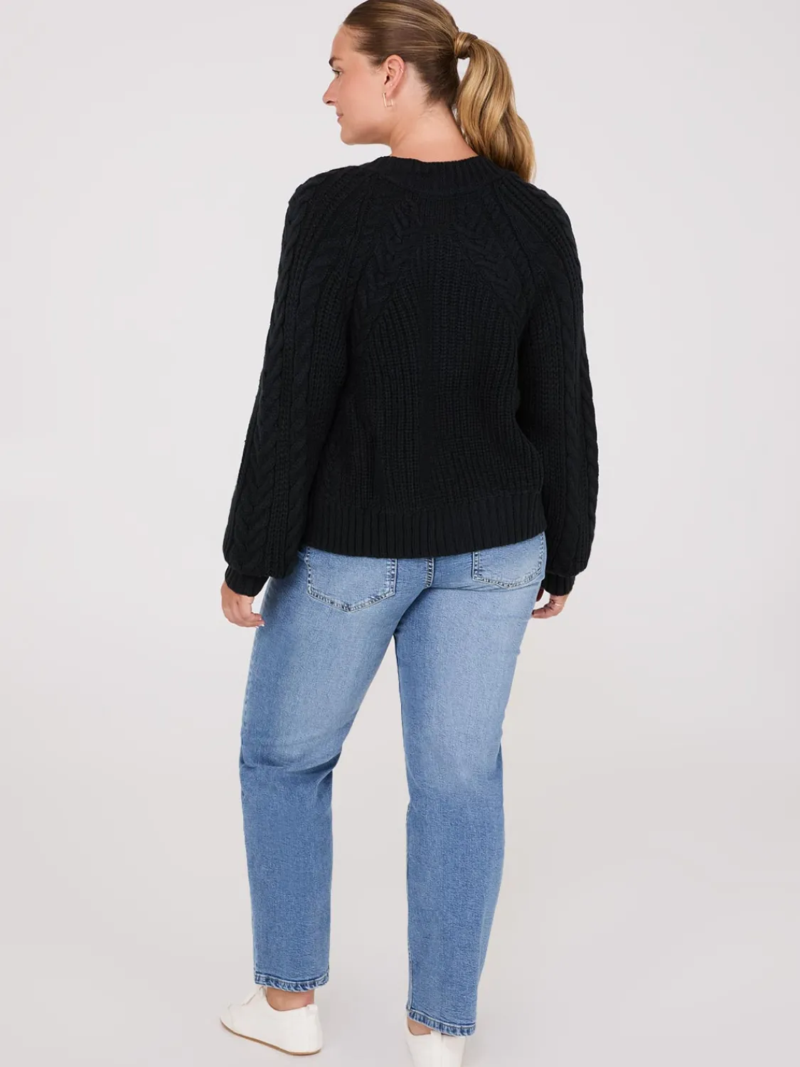 Suzy Shier Long Sleeve|Sweaters & Cardigans>V-Neck Multi Cable Cardigan