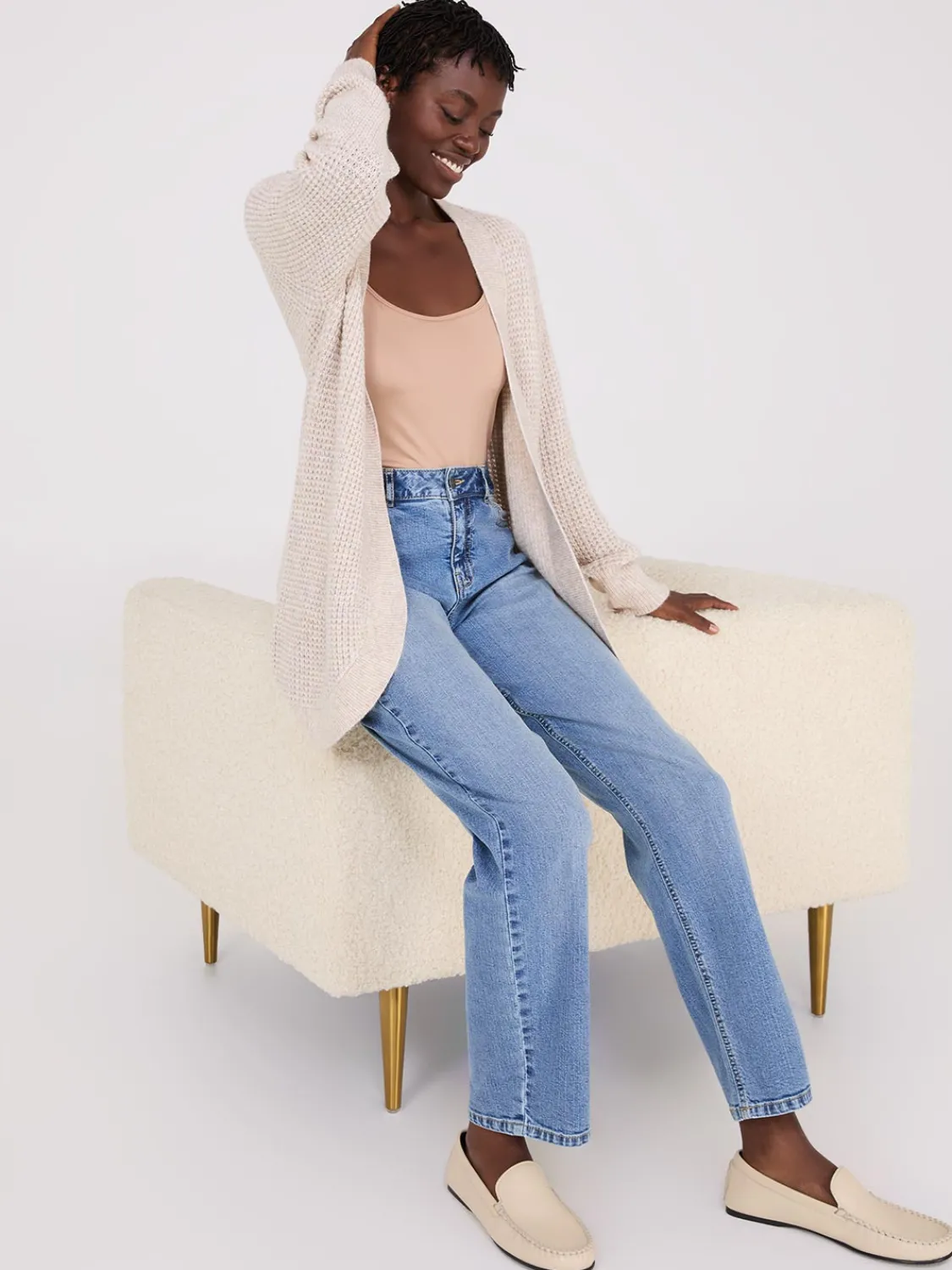 Suzy Shier Long Sleeve|Sweaters & Cardigans>Waffle Knit Cardigan