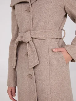 Suzy Shier Coats|Coats>Wide Lapel Midi Coat