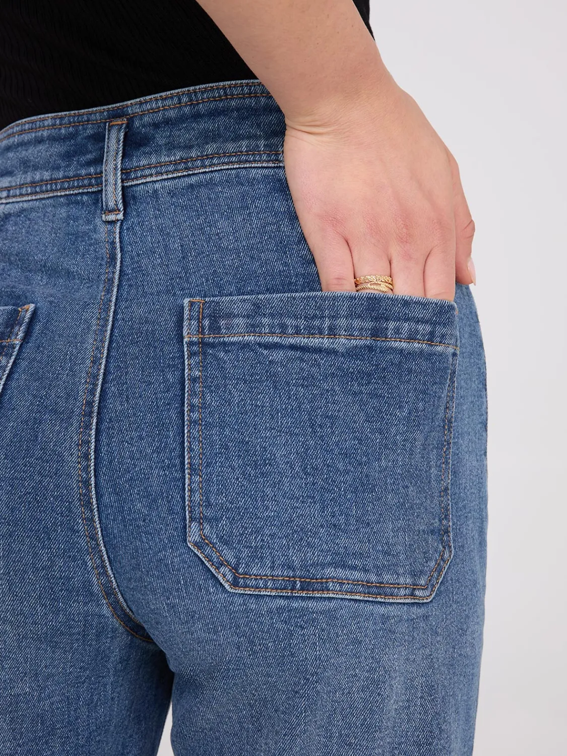 Suzy Shier Jeans|Pants>Wide-Leg Raw Edge Jeans