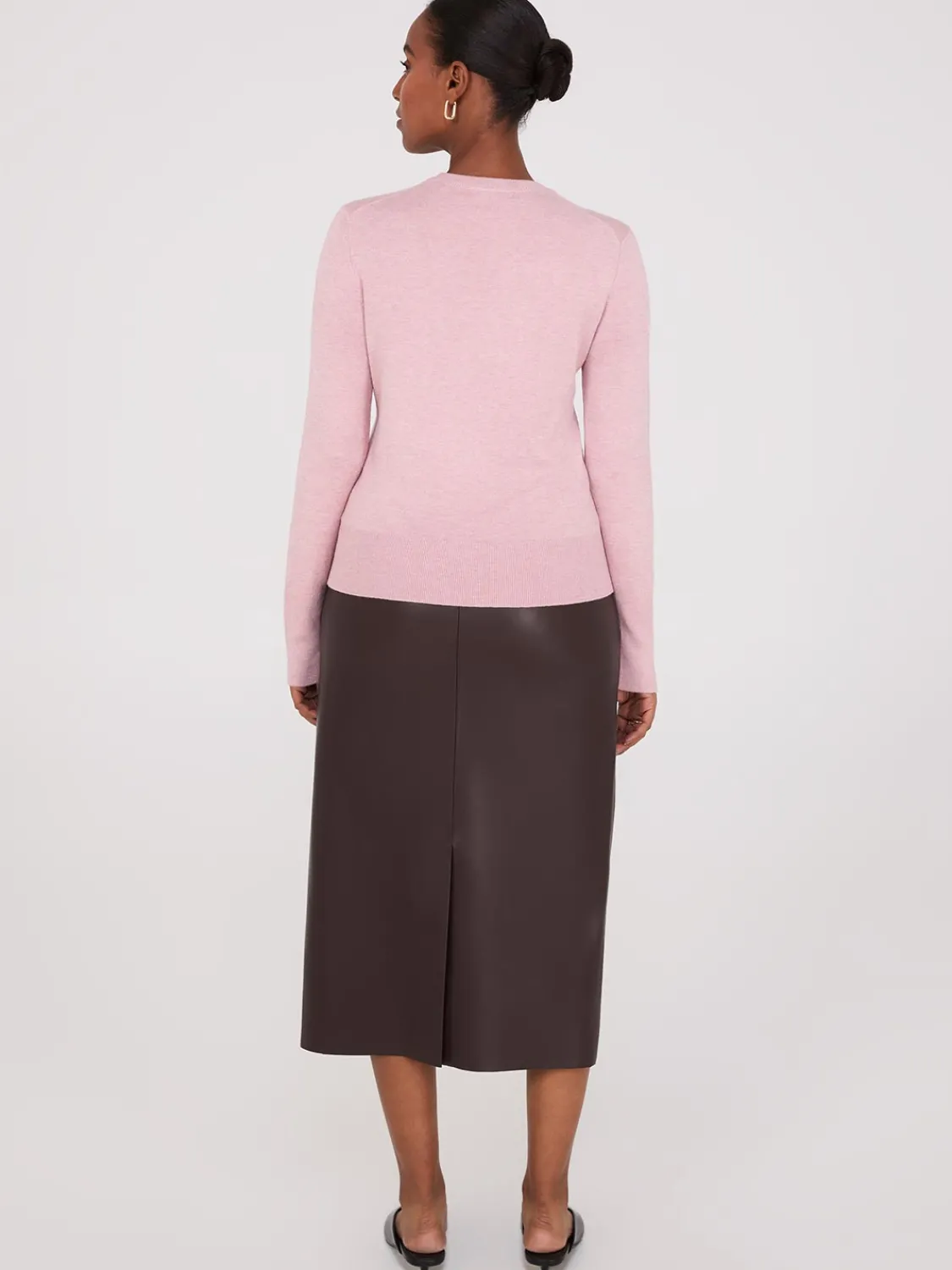 Suzy Shier Long Sleeve|Sweaters & Cardigans>Zip Sleeve Crew Neck Sweater