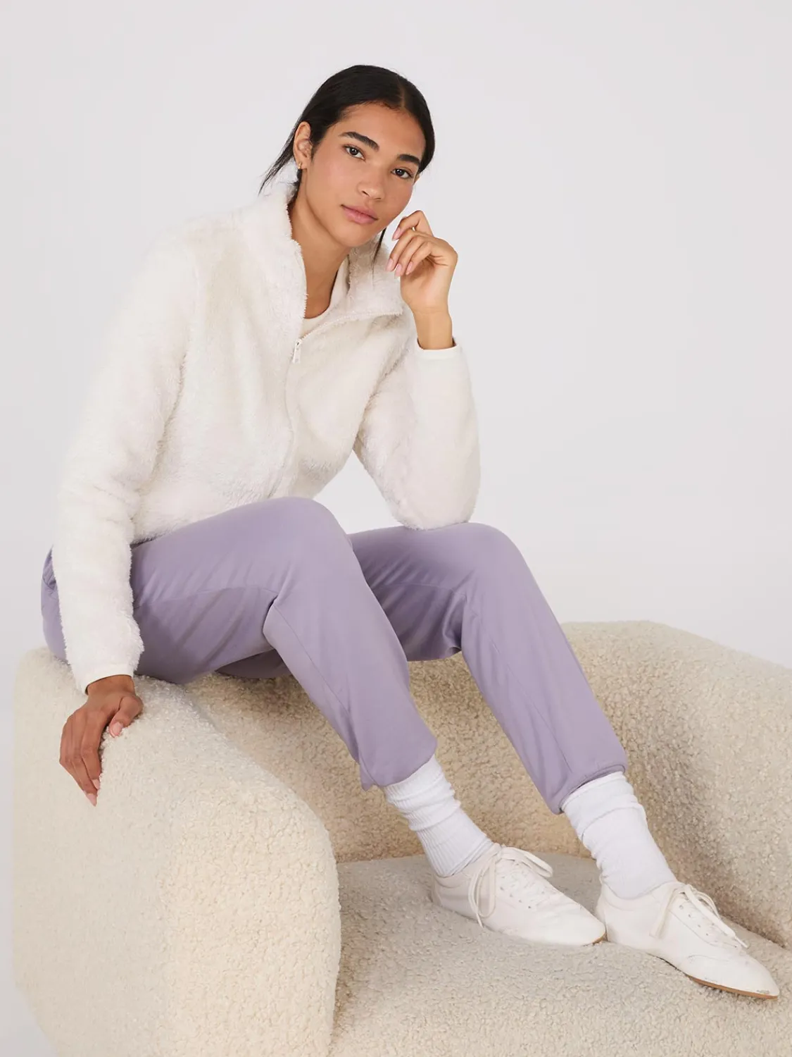 Suzy Shier Lounge & Pjs|Long Sleeve>Zip-Up Teddy Jacket